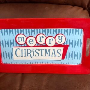 Retro Merry Christmas Serving Tray